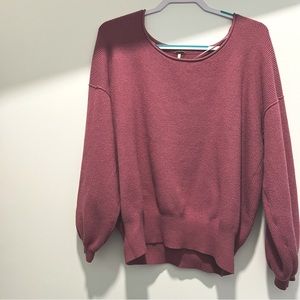 Free People Raspberry Sweater (L)